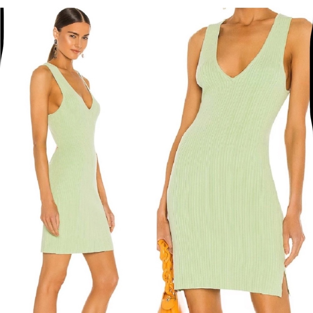 Michael Costello Light Green Mini Dress